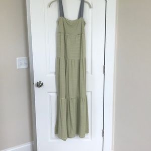 Grey and yellow maxi dress